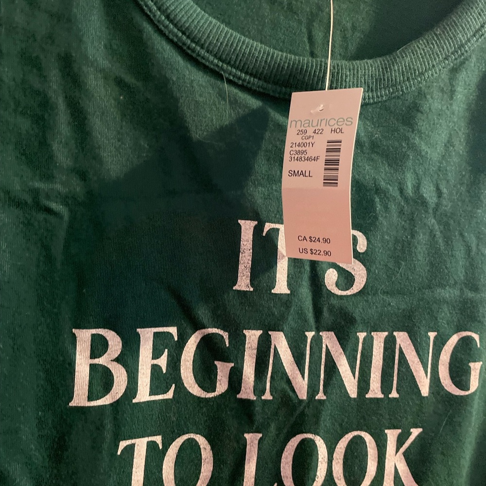 Maurices Forest Green Holiday Tee